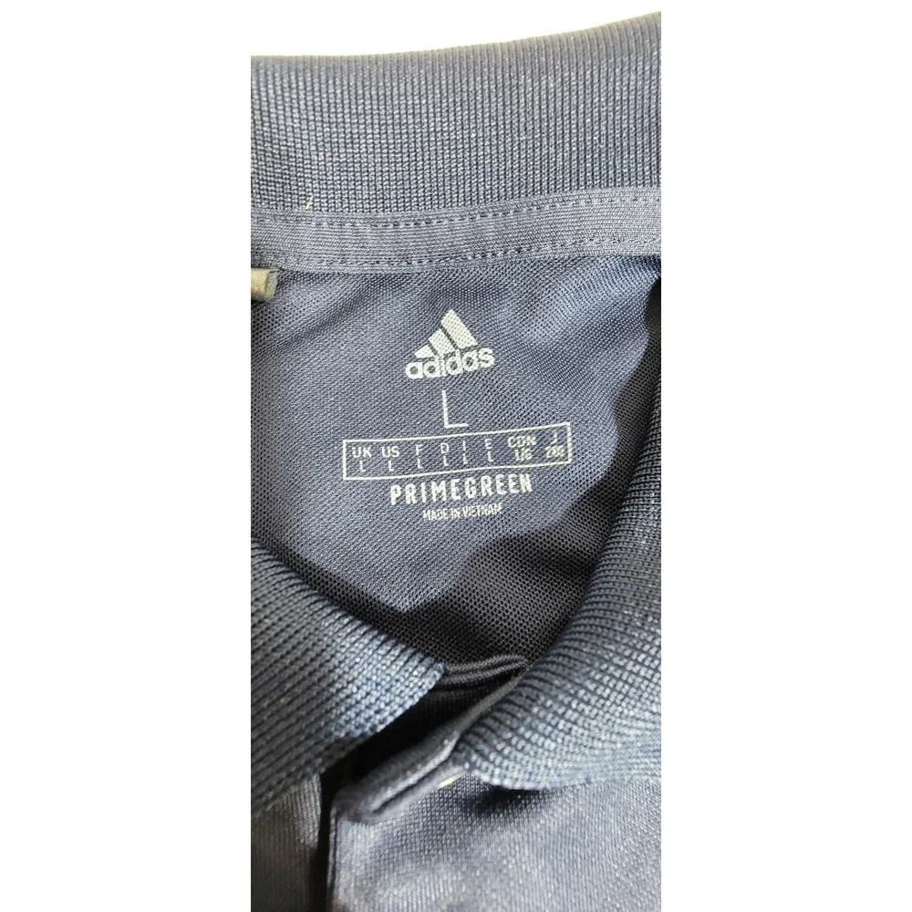 Adidas Mens Primegreen Performance Polo Shirt Navy‎ Blue Large Short Sleeve